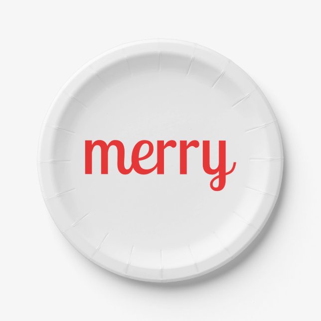 Plato De Papel Merry (Anverso)