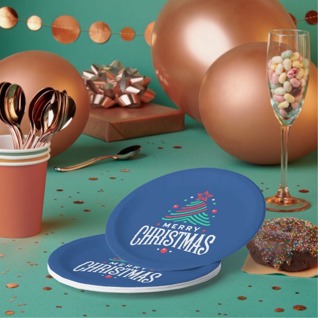 Plato De Papel Merry Christmas 1 (Multi)