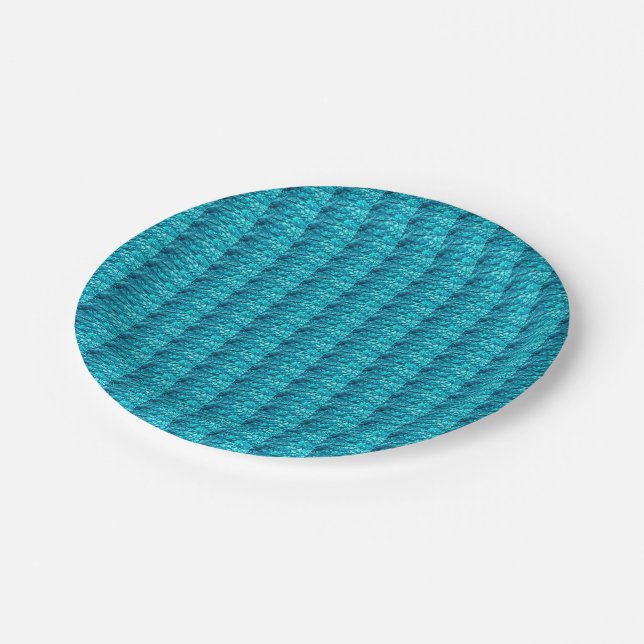 Plato De Papel Merry Christmas Fiesta Turquoise Purpurina Plates (Angular)