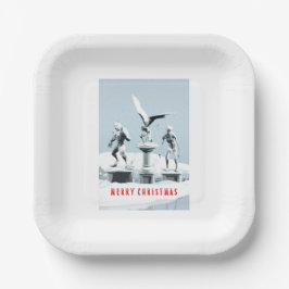 Plato De Papel Merry Christmas. Monster ice sculptures