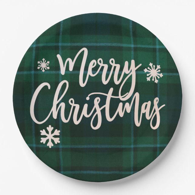 Plato De Papel Merry Christmas Paper Plate (Anverso)