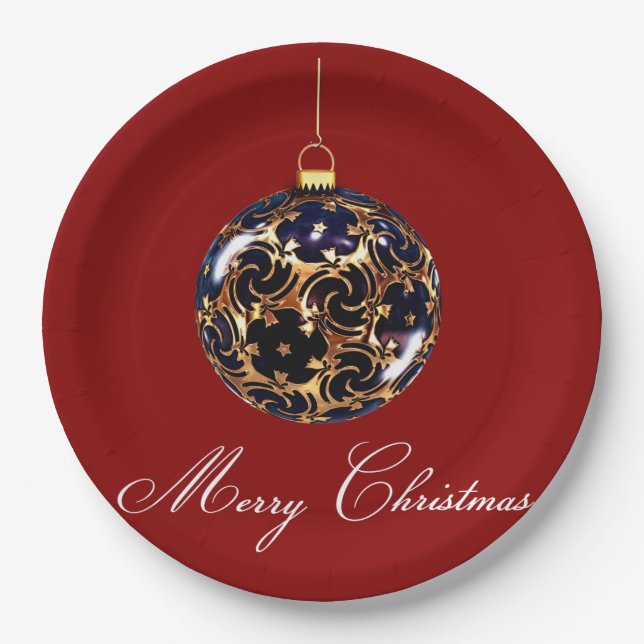 Plato De Papel Merry Christmas Paper Plate (Anverso)