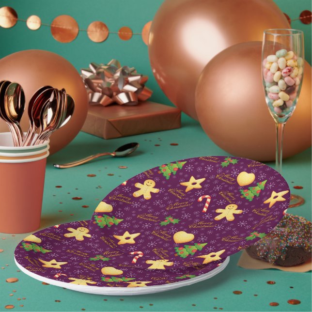 Plato De Papel Merry Christmas Paper Plates (Multi)