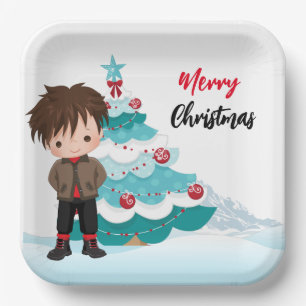 Plato De Papel Merry Christmas Paper Plates