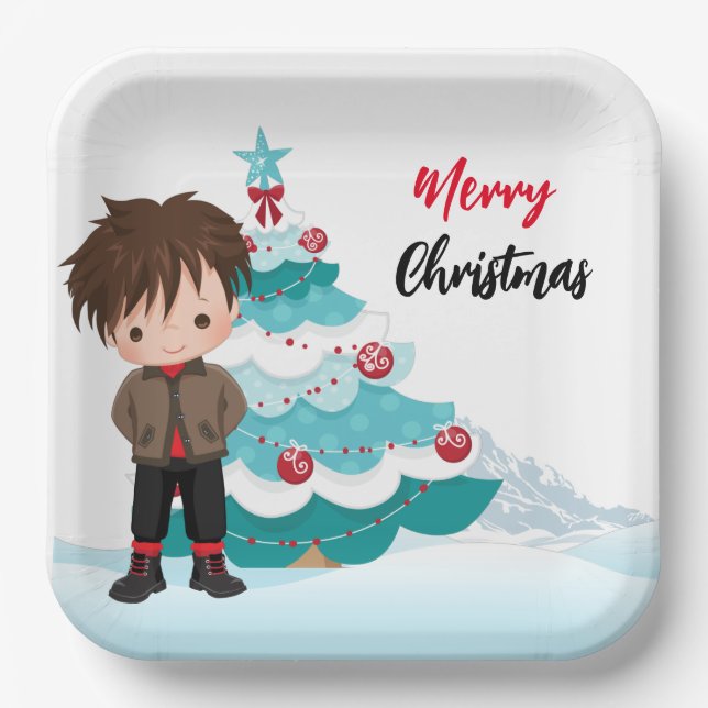 Plato De Papel Merry Christmas Paper Plates (Anverso)