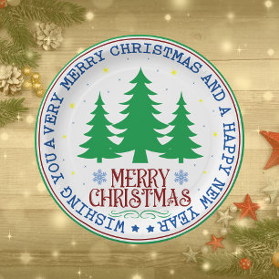 Plato De Papel Merry Christmas Paper Plates