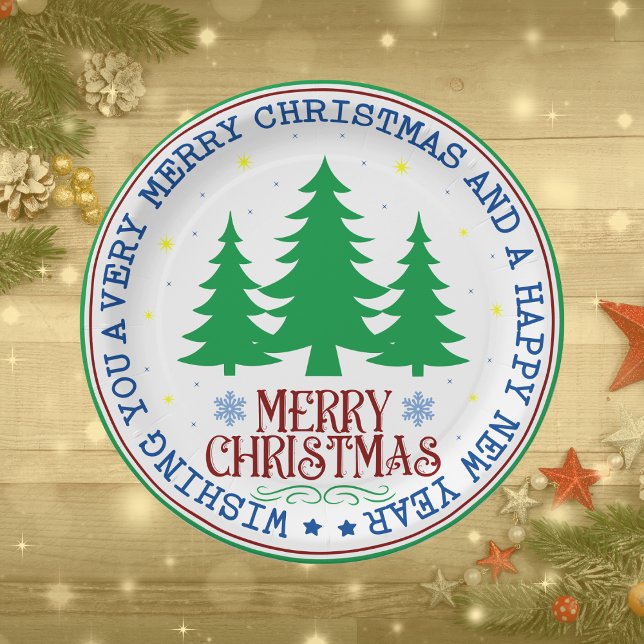 Plato De Papel Merry Christmas Paper Plates (Subido por el creador)