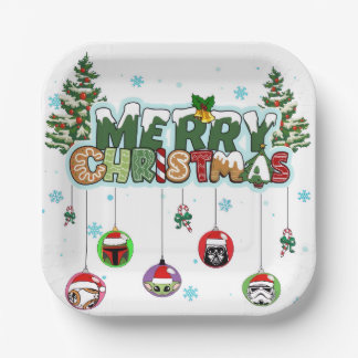 Plato De Papel Merry Christmas Paper Plates