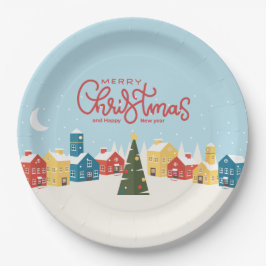 Plato De Papel Merry Christmas Paper Plates | Fiesta de vacacione
