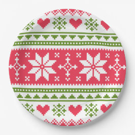 Plato De Papel Merry Christmas pattern 3