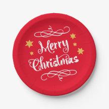 Merry Christmas Typography Light Red White