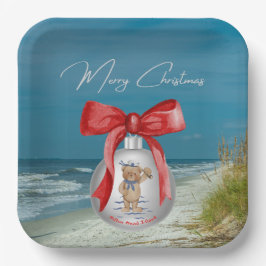 Plato De Papel Merry Coastal Navidades Hilton Head Island Beach