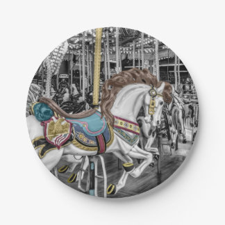 Plato De Papel Merry Go Round Carousse