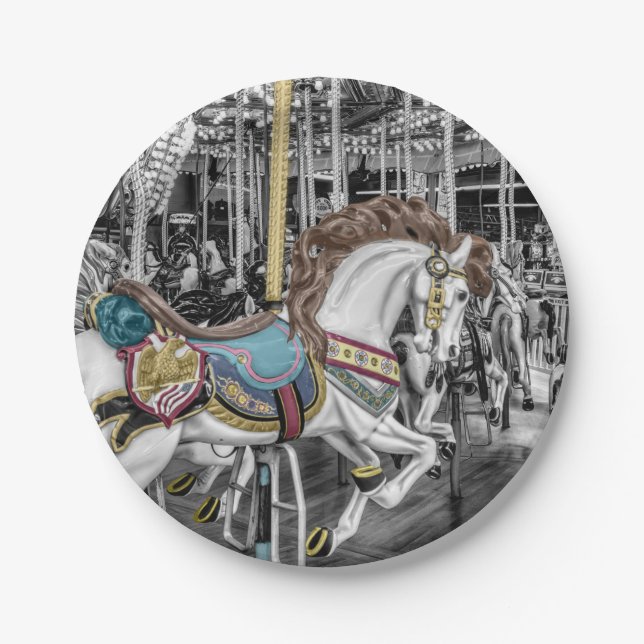 Plato De Papel Merry Go Round Carousse (Anverso)