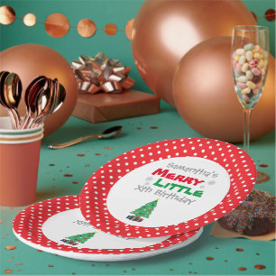 Plato De Papel Merry Little Birthday Paper Plate