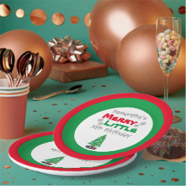Plato De Papel Merry Little Birthday Paper Plates