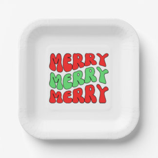 Plato De Papel Merry Merry