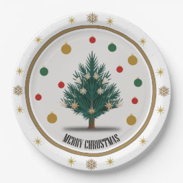 Plato De Papel Merry Moments Navidad