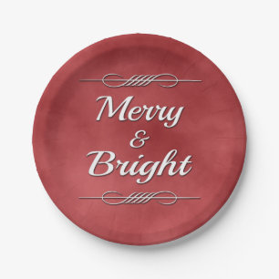 Plato De Papel Merry y Bright