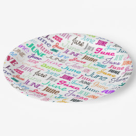 Plato De Papel Mes de cumpleaños junio