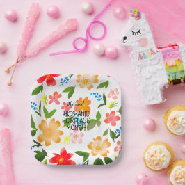 PLATO DE PAPEL MES DE PATRIMONIO HISPANO NACIONAL