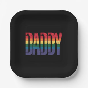 Plato De Papel Mes del Orgullo Gay del Papá Día del Padre LGBTQ A