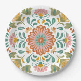 Plato De Papel Mexical Talavera Fiesta Final Talavera