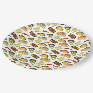 Plato De Papel México México Tex Mex Food Taco Enchilada Chimicha