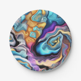 Plato De Papel Mezcla colorida