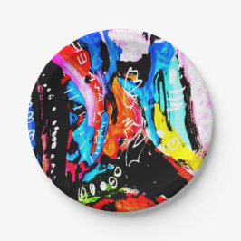 Plato De Papel Mezcla de arcoiris