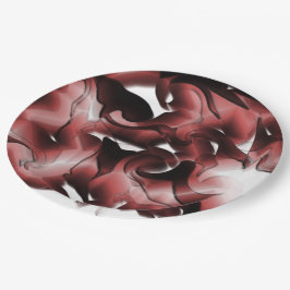 Plato De Papel Mezcla de niebla parduzco y poco tallada