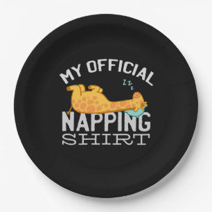 Plato De Papel Mi camisa oficial de dormir la siesta - Giraffe pe