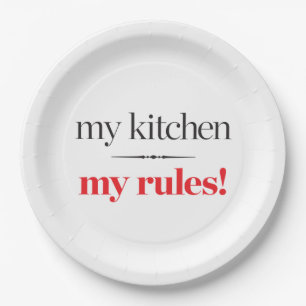 Plato De Papel Mi cocina, mis reglas