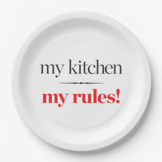 Plato De Papel Mi cocina, mis reglas