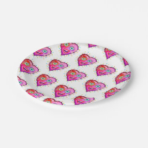 PLATO DE PAPEL MI CORAZÓN SE ACERCARÁ
