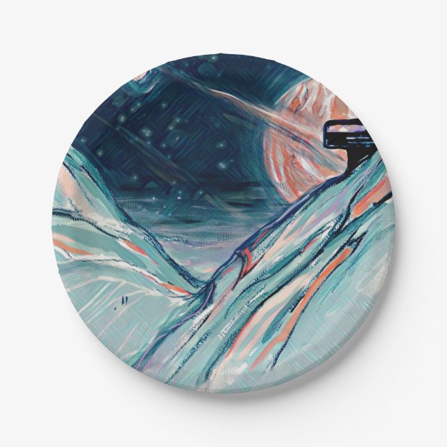 Plato De Papel Mi futuro hogar en el espacio (Anverso)