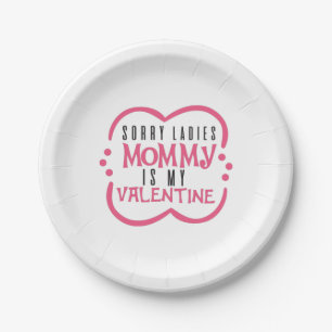 Plato De Papel Mi mamá de regalo de pareja es mi San Valentín