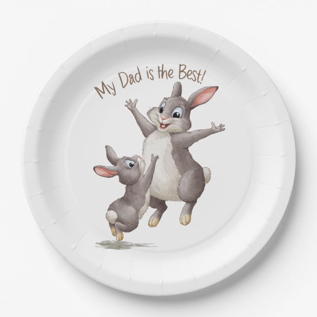 Plato De Papel Mi papá es el mejor (Anverso)