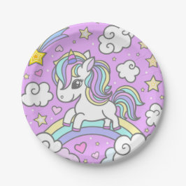 Plato De Papel Mi unicornio favorito