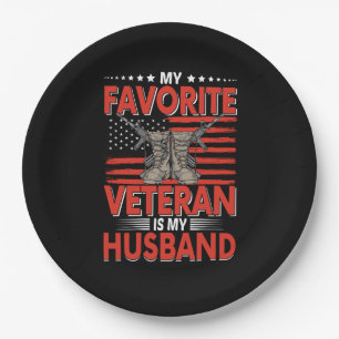 Plato De Papel mi veterano favorito es mi marido