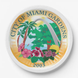 Plato De Papel Miami Gardens (Florida) City Seal