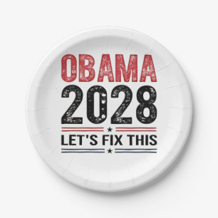 Plato De Papel Michelle Obama para el presidente Obama 2028