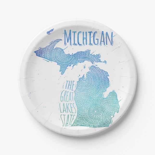 Plato De Papel Michigan (Anverso)