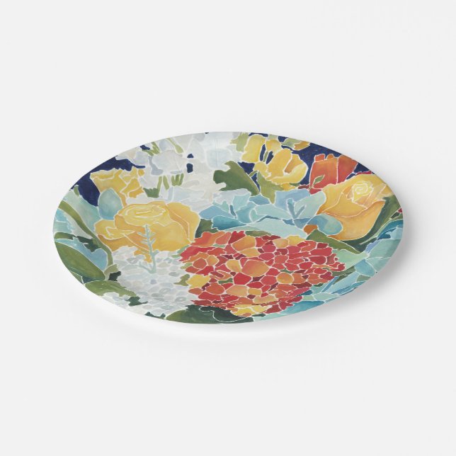 Plato De Papel Midnight Florals II (Angular)