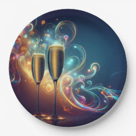 Plato De Papel Midnight Toast Paper Plates