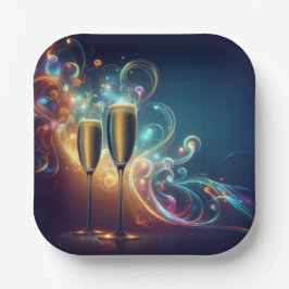 Plato De Papel Midnight Toast Paper Plates