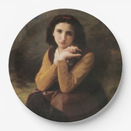 Plato De Papel Mignon (Joven dulce francesa) (por Bouguereau)