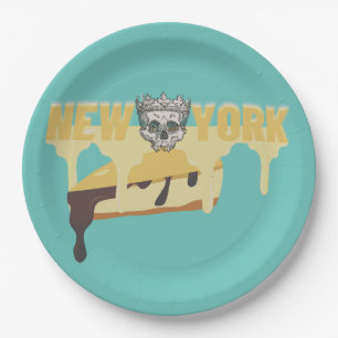 Plato De Papel Mikitiez cheesecake blueberryquesea newyork