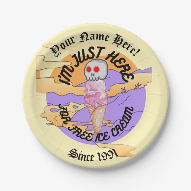 Plato De Papel Mikitiez icecream fiesta favorita Mug de especiali (Anverso)