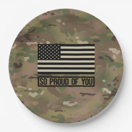 Plato De Papel Militar - tan orgulloso de usted